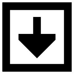 Triangle Arrow Down Square Icon from Sharp Remix Set