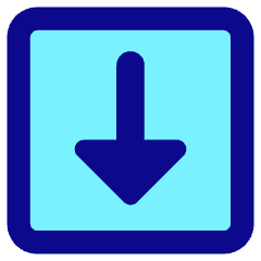 Triangle Arrow Down Square Icon from Core Pop Set