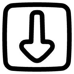 Triangle Arrow Down Square Icon from Plump Line Set