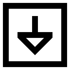 Triangle Arrow Down Square Icon from Sharp Line Set