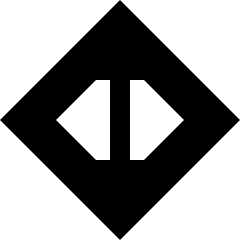 Triangle Arrow Expand Horizontal Diamond Icon from Sharp Solid Set