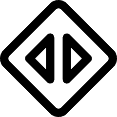 Triangle Arrow Expand Horizontal Diamond Icon from Core Line Set