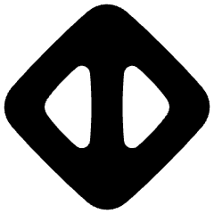 Triangle Arrow Expand Horizontal Diamond Icon from Plump Solid Set