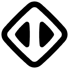 Triangle Arrow Expand Horizontal Diamond Icon from Plump Remix Set