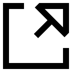 Triangle Arrow Expand Window 1 Icon from Sharp Line Set