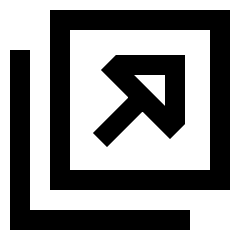 Triangle Arrow Expand Window 2 Icon from Sharp Line Set