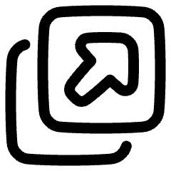 Triangle Arrow Expand Window 2 Icon from Plump Line Set