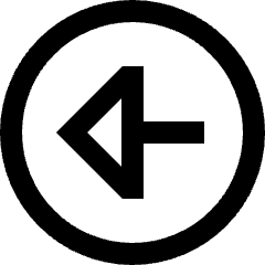 Triangle Arrow Left Circle 1 Icon from Sharp Line Set