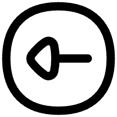 Triangle Arrow Left Circle 1 Icon from Flex Line Set