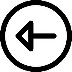 Triangle Arrow Left Circle 1 Icon from Core Line Set