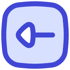 Triangle Arrow Left Square Icon from Flex Duo Set