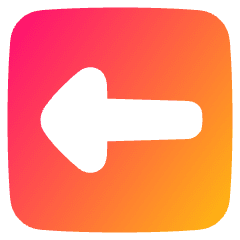 Triangle Arrow Left Square Icon from Plump Gradient Set