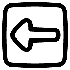 Triangle Arrow Left Square Icon from Plump Line Set