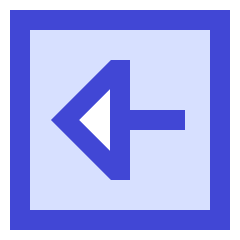 Triangle Arrow Left Square Icon from Sharp Duo Set