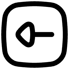 Triangle Arrow Left Square Icon from Flex Line Set