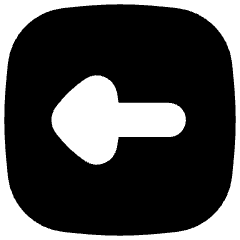 Triangle Arrow Left Square Icon from Flex Solid Set