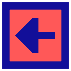 Triangle Arrow Left Square Icon from Sharp Pop Set