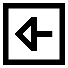 Triangle Arrow Left Square Icon from Sharp Line Set
