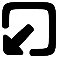 Triangle Arrow Minimize Window 1 Icon from Plump Solid Set