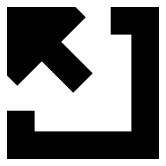 Triangle Arrow Minimize Window 3 Icon from Sharp Solid Set