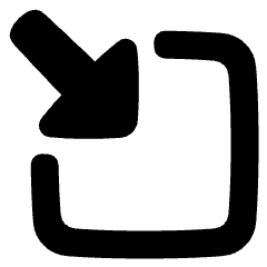 Triangle Arrow Minimize Window 3 Icon from Plump Solid Set