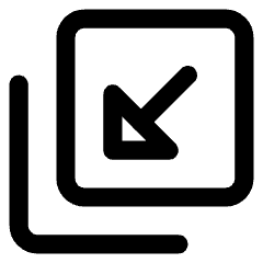 Triangle Arrow Minimize Window 4 Icon from Core Line Set