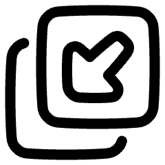 Triangle Arrow Minimize Window 4 Icon from Plump Line Set