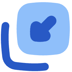 Triangle Arrow Minimize Window 4 Icon from Flex Flat Set