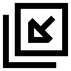 Triangle Arrow Minimize Window 4 Icon from Sharp Line Set