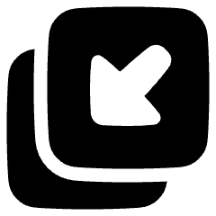 Triangle Arrow Minimize Window 4 Icon from Plump Solid Set