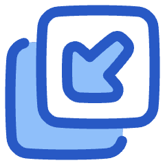 Triangle Arrow Minimize Window 4 Icon from Plump Duo Set