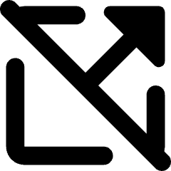 Triangle Arrow Open In New Off Icon from Core Solid Set