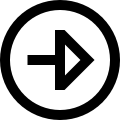 Triangle Arrow Right Circle 1 Icon from Sharp Line Set