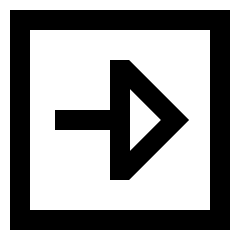 Triangle Arrow Right Square Icon from Sharp Line Set