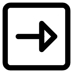 Triangle Arrow Right Square Icon from Core Line Set