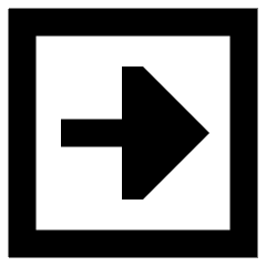 Triangle Arrow Right Square Icon from Sharp Remix Set