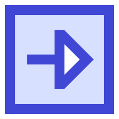 Triangle Arrow Right Square Icon from Sharp Duo Set