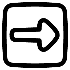 Triangle Arrow Right Square Icon from Plump Line Set