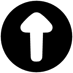 Triangle Arrow Up Circle 1 Icon from Plump Solid Set