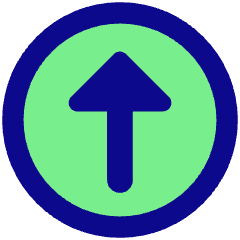 Triangle Arrow Up Circle 1 Icon from Core Pop Set