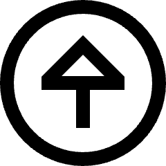 Triangle Arrow Up Circle 1 Icon from Sharp Line Set