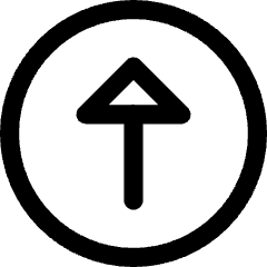 Triangle Arrow Up Circle 1 Icon from Core Line Set