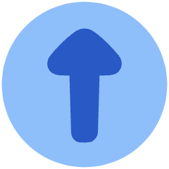 Triangle Arrow Up Circle 1 Icon from Plump Flat Set