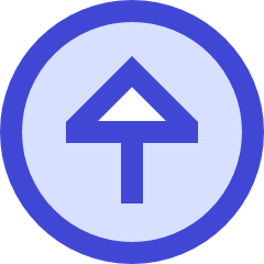 Triangle Arrow Up Circle 1 Icon from Sharp Duo Set