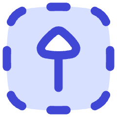 Triangle Arrow Up Dashed Square Icon from Flex Duo Set