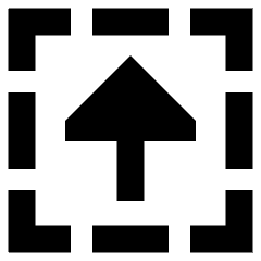 Triangle Arrow Up Dashed Square Icon from Sharp Remix Set