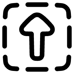 Triangle Arrow Up Dashed Square Icon from Plump Line Set