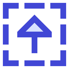 Triangle Arrow Up Dashed Square Icon from Sharp Duo Set