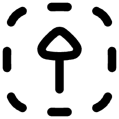 Triangle Arrow Up Dashed Square Icon from Flex Line Set