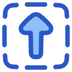 Triangle Arrow Up Dashed Square Icon from Plump Duo Set
